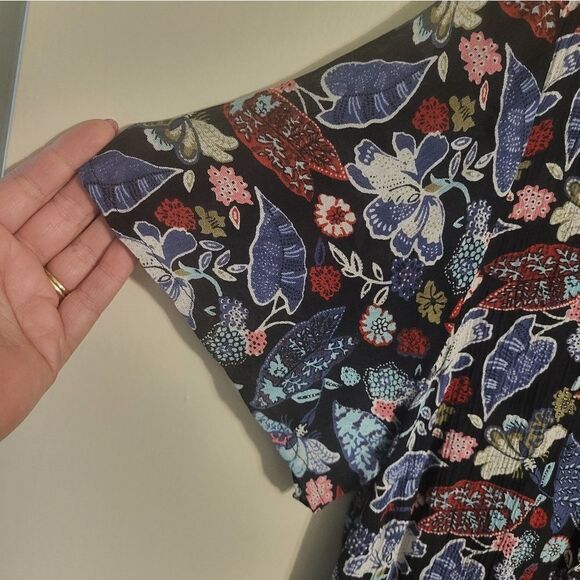 Ulla Popken Black Pink Blue Floral Dress, Size 16 - Picture 7 of 8